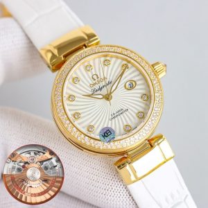Exquisite Omega Ladymatic Super Clone Watch for Women | Cash on Delivery 1043585097 - side view | De Ville Ladymatic
