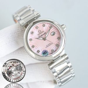 Premium Omega De Ville Ladymatic Super Clone Watch for Women 979724130 - side view | De Ville Ladymatic